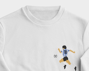 Sweatshirt with embroidered personalization, Maradona DS10 - El pibe de oro - Gift for Napoli lovers - Argentina