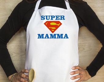 Tablier personnaliser l’idée cadeau « SUPER MOM » - Fête des mères