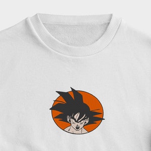 GOKU Unisex Sweatshirt mit bestickter Personalisierung – Geschenk für Manga-Liebhaber, Geschenk für Anime-Liebhaber, Dragon Ball!