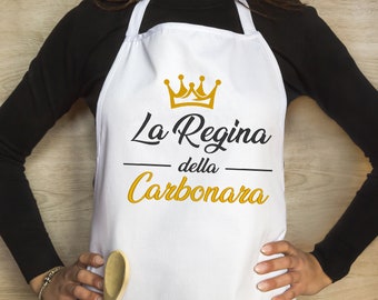 Tablier personnalisé, idée cadeau, « La Reine de Carbonara »!!