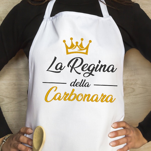 Grembiule personalizzato, idea regalo, "La Regina della Carbonara"!!