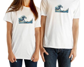 Kanagawa Wave Embroidery T-shirt