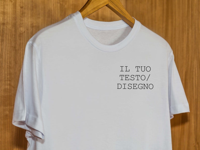 T-shirt ricamata personalizzazione con Testo/Logo Uomo/Donna/Bambino immagine 4