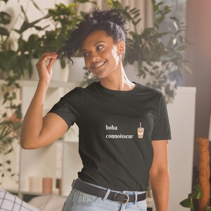 Cute Boba Connoisseur Tshirt For Boba Milk Tea Lovers