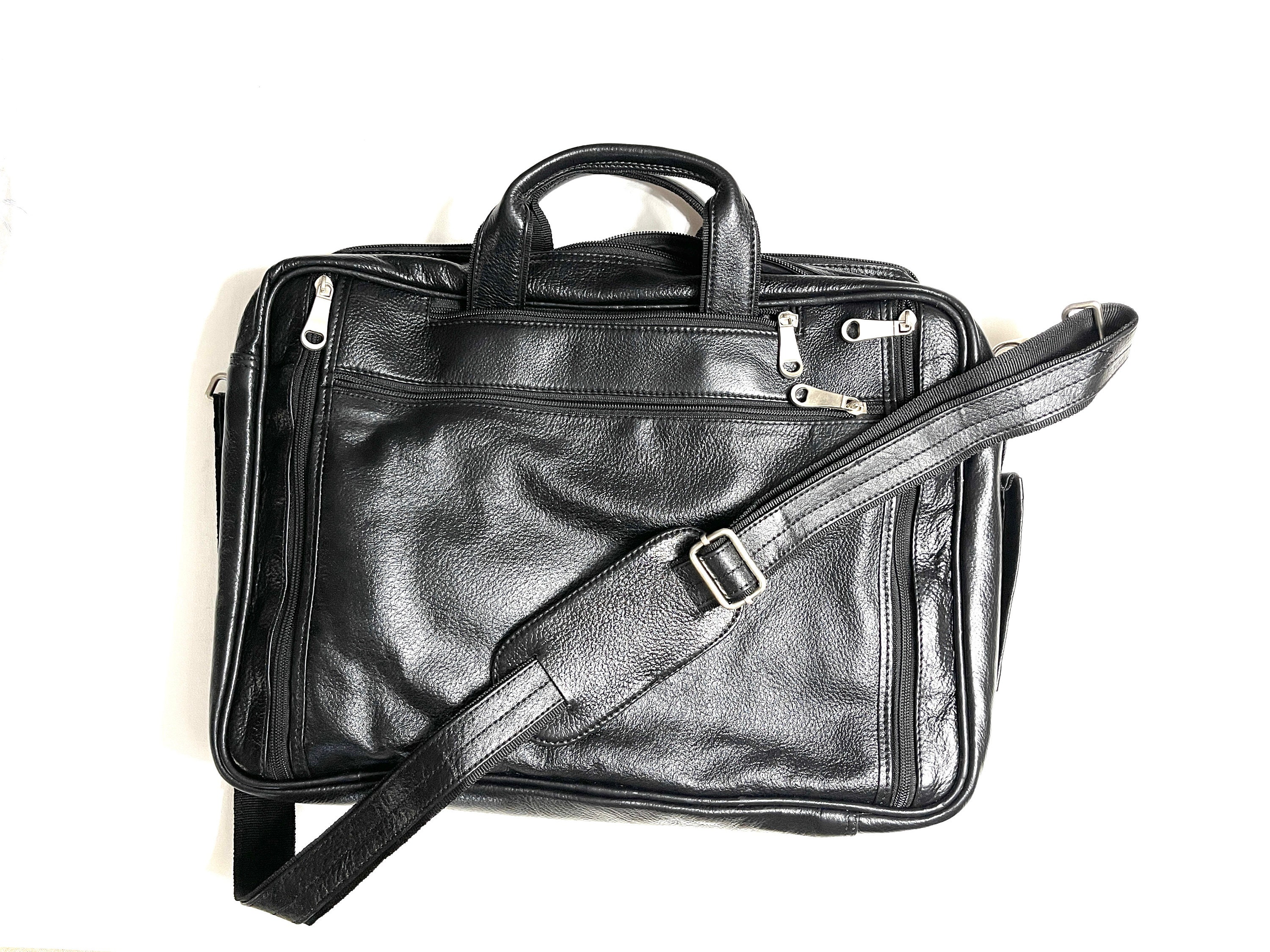 Convertible 3-in-1 Top grain leather Laptop Bag, Office Bag, Computer Bag, Backpack, shoulder bag, messenger bag, briefcase