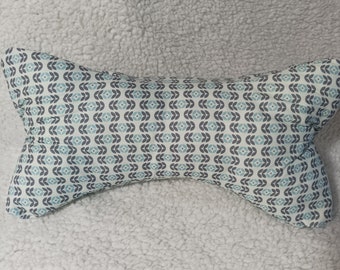 Reading bones, neck pillow cotton light mint/grey/white