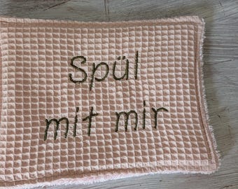 Spültücher nachhaltige Küchentücher aus Waffelpikee und Frottee 15*20cm Spül mit mir