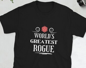 DnD Dungeons And Dragons T-shirt | Rogue D&D Tshirt | Rogue Class Unisex Short Sleeve T Shirt