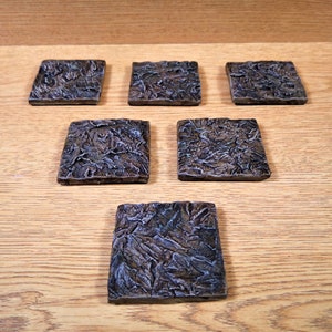 Kerkertegels | Modulaire grottegels | Set van 6 platte tegels | Handgeschilderd DnD-terrein | TTRPG Pathfinder 5e rekwisieten fantasiespellen