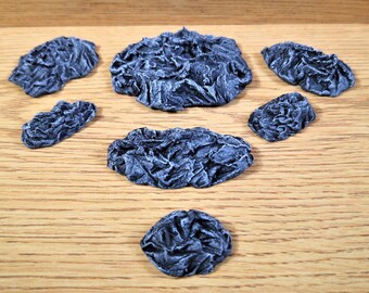 Handmade Painted Miniature Rocks: D&D Terrain Set of 7
