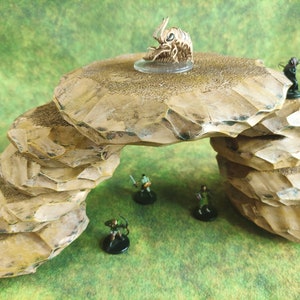 Formations rocheuses peintes | Terrain dispersé du MdD | Double face Rocky Hills | Terrain modulaire Wargaming | Donjons et dragons