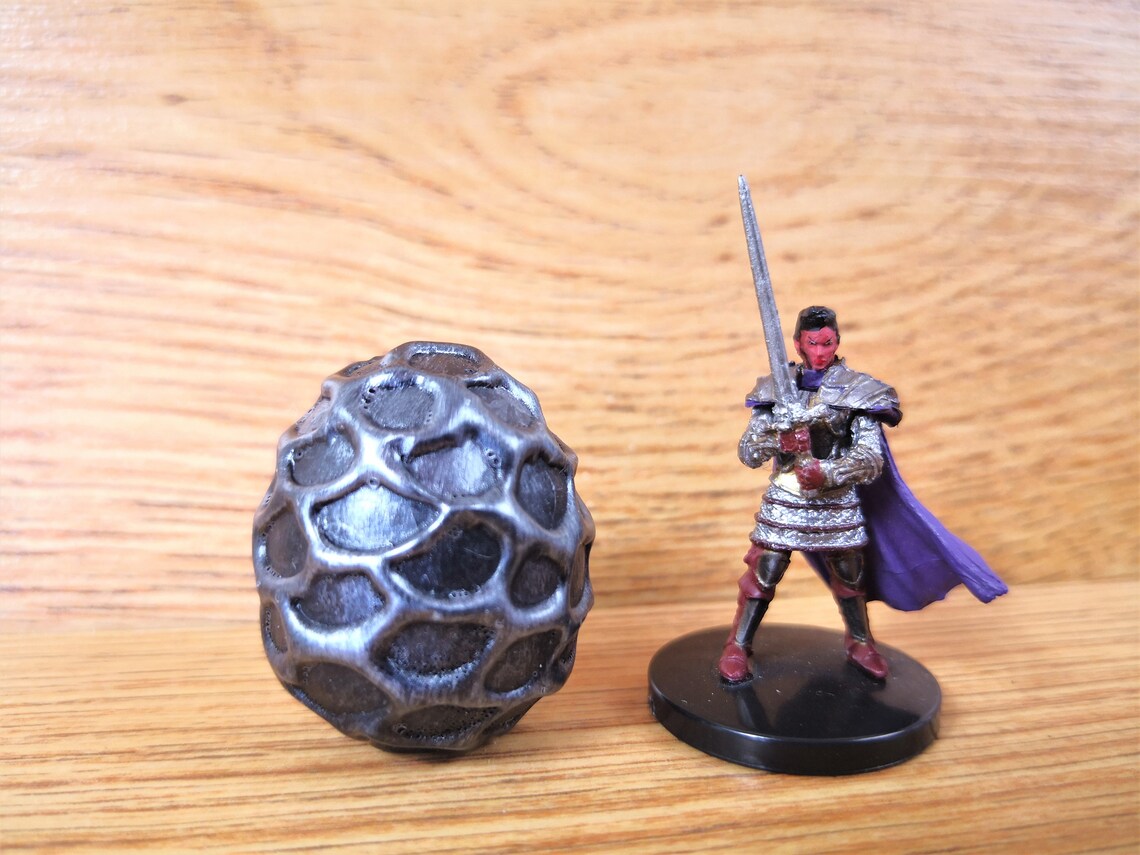 Dragon Egg Miniature Black Dragon Egg for Dungeons and Etsy UK