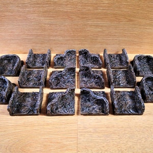 Kerkertegels | Modulaire grottegels | Dungeon Tiles Corridor Set van 16 | Handgeschilderd DnD-terrein | TTRPG Pathfinder 5e rekwisieten fantasiespellen