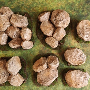 Rocks With Bases Terrain Set Hand Painted | Big Rocks for Dungeons and ...