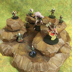 Terrain peint | Terrain de dispersion fantastique | Carte des rencontres du MDN | RPG Foam Mountain