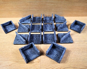 Handgeschilderde kerkertegels: modulaire gangset, DnD-terrein