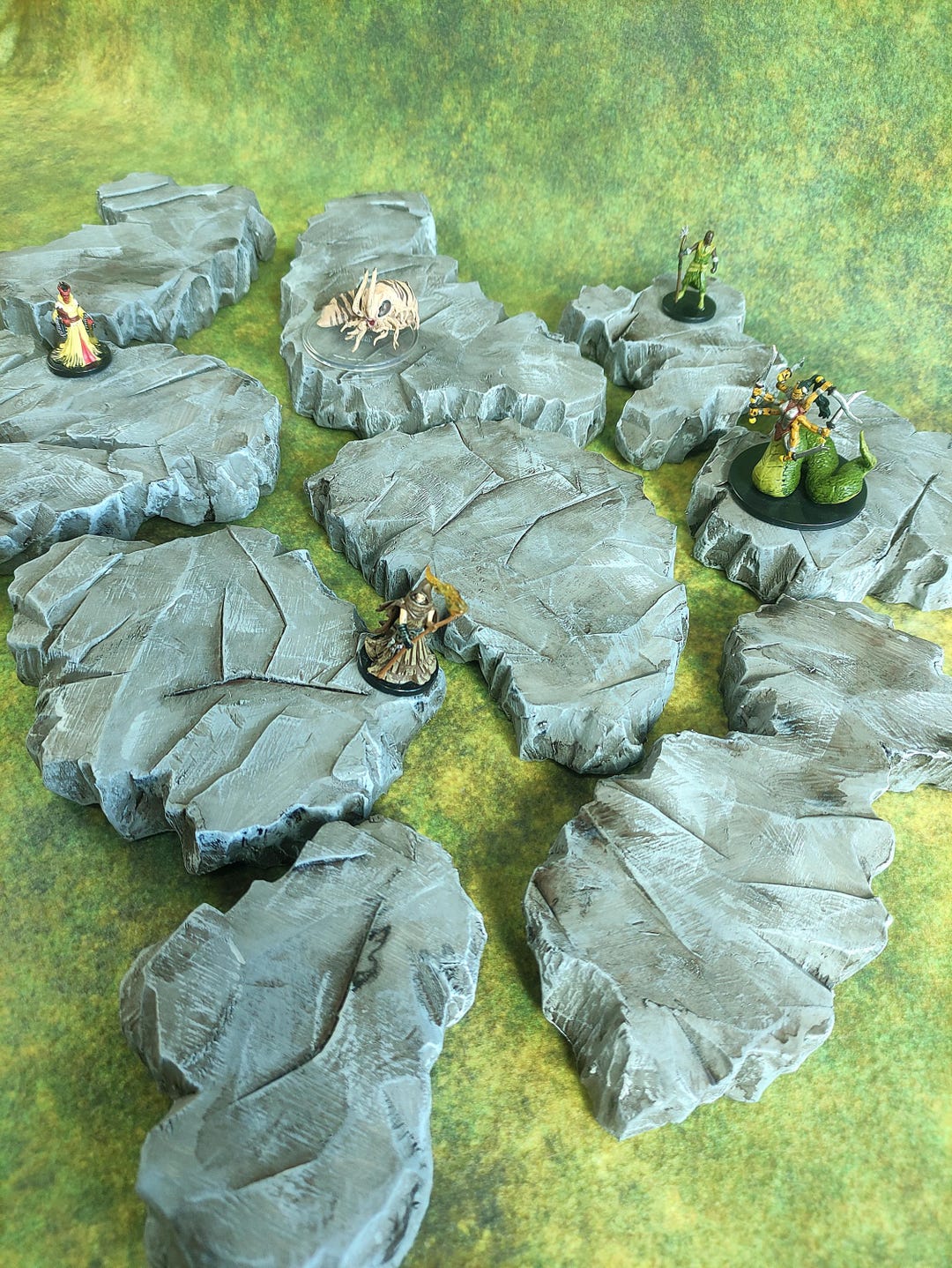 Red Rocks Dnd Painted Stone Slabs: Modular Rock Terrain for Dnd, Wargames - Etsy