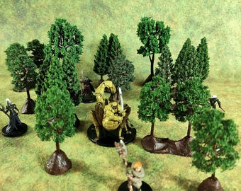 DnD Scatter Terrain Trees: Tabletop RPG Miniatures