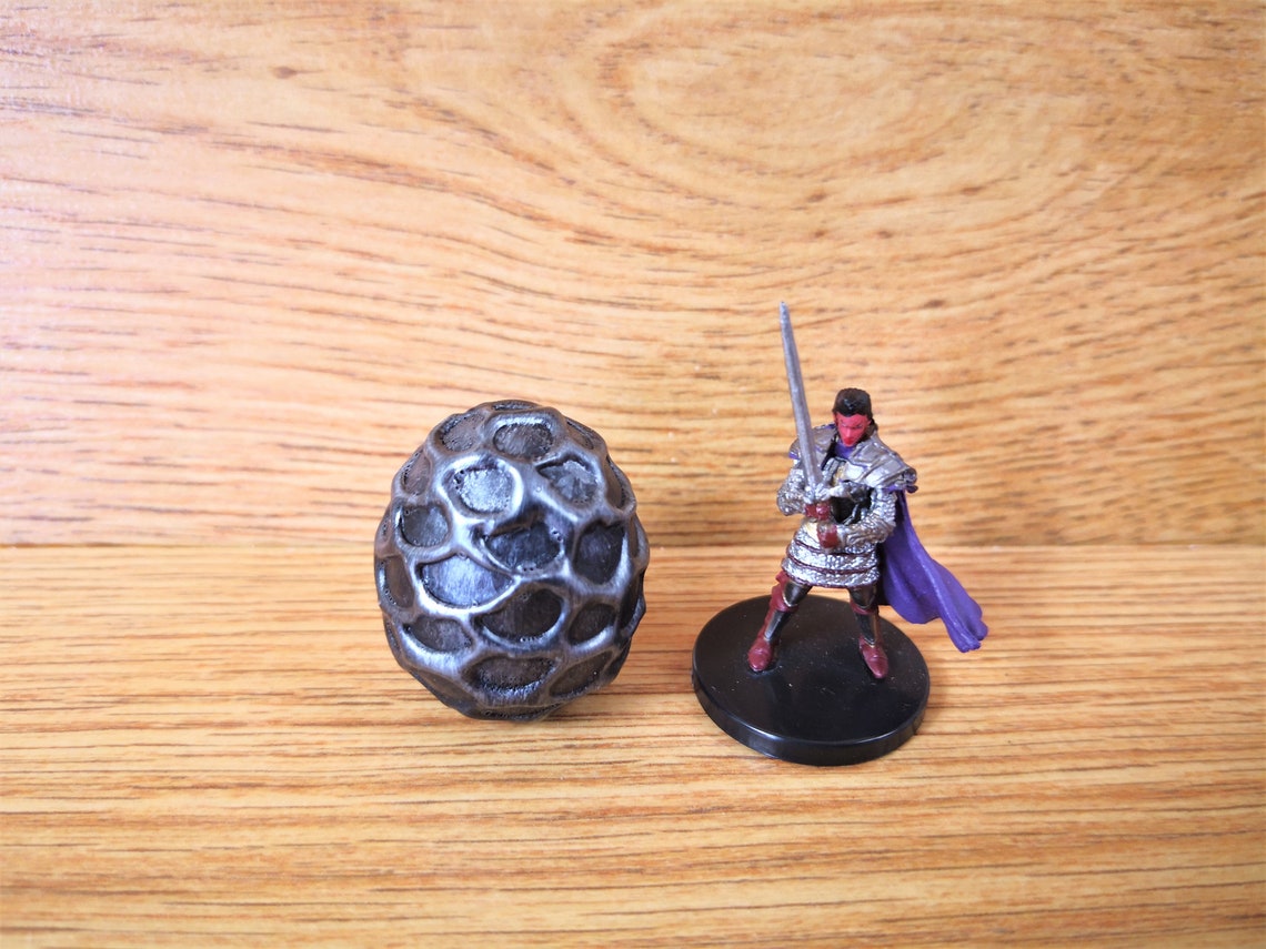 Dragon Egg Miniature Black Dragon Egg for Dungeons and Etsy UK