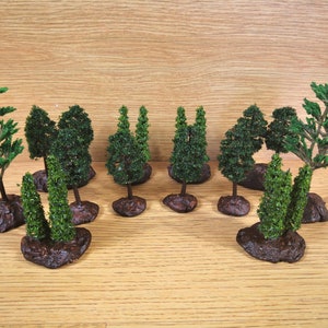 Scatter Terrain Bäume für DnD | Verschiedene Spielbare D&D Bäume | Tabletop Bäume Miniaturen | TTRPG Landkarte Requisiten | Dungeons And Dragons Bäume