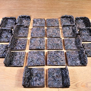 Dungeon Tiles | Modular Cavern Tiles | Dungeon Tiles Conjunto básico de 24 | Terreno DnD pintado à mão | TTRPG Pathfinder 5e Fantasy Games Props