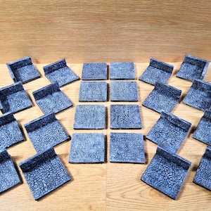 Hand Painted Modular Dungeon Tiles: Basic 24-Piece DnD Terrain Set