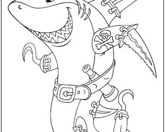 Number Lore free coloring pages - Busy Shark  Free coloring pages,  Coloring pages, Coloring books