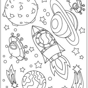 20 Outer Space Coloring pages image 3