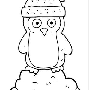 20 Funny Looking Penguins Coloring Pages With a Title Page - Etsy