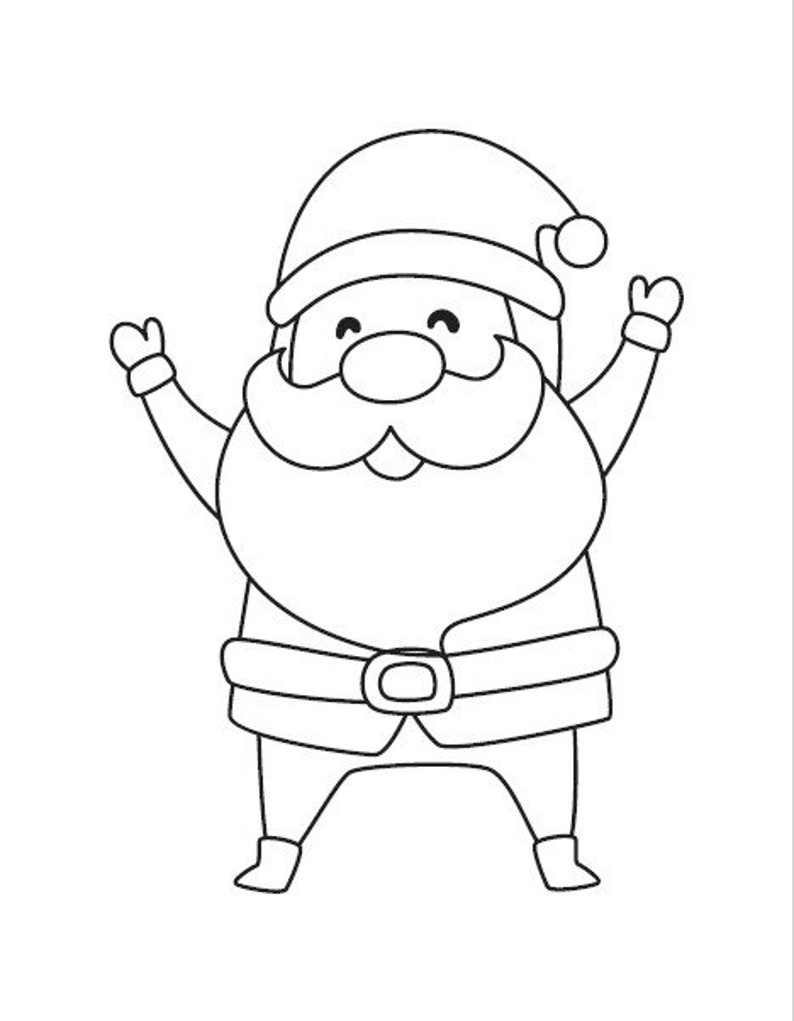 100 Kids Christmas Coloring Pages Santa, snowman, reindeer, elves, and gingerbread man image 3