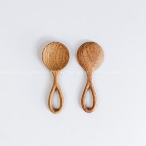 Hand Carved Wooden Tea Spoon: Personalized Kitchen Gift
