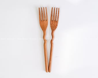 Hand Carved Wooden Fork: Personalized Engraved Gift