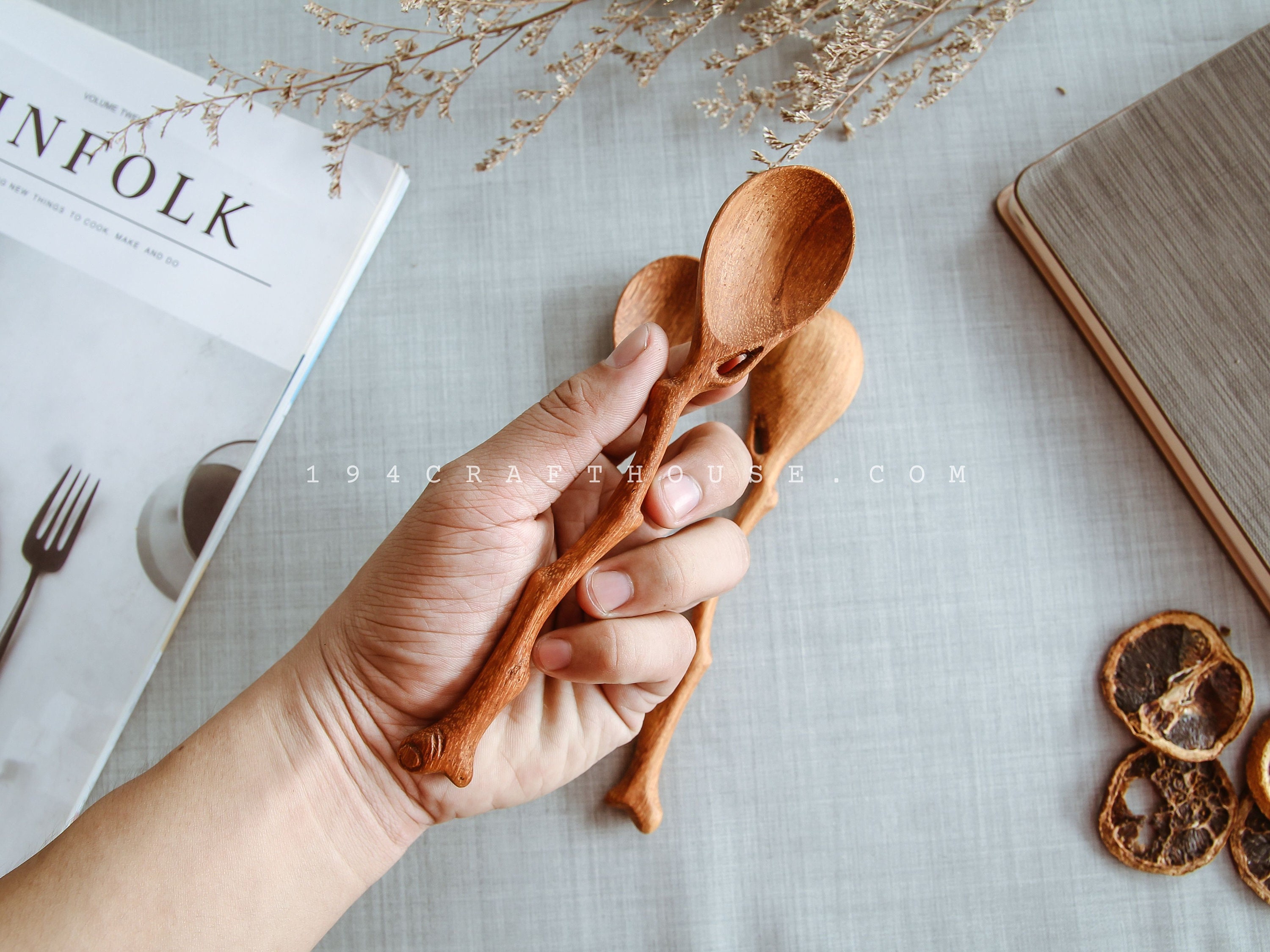 Coffee Tree Wood Measuring Spoons - Handcrafted Natural Stone Jewelry &  Unique Gifts - KVK Designs