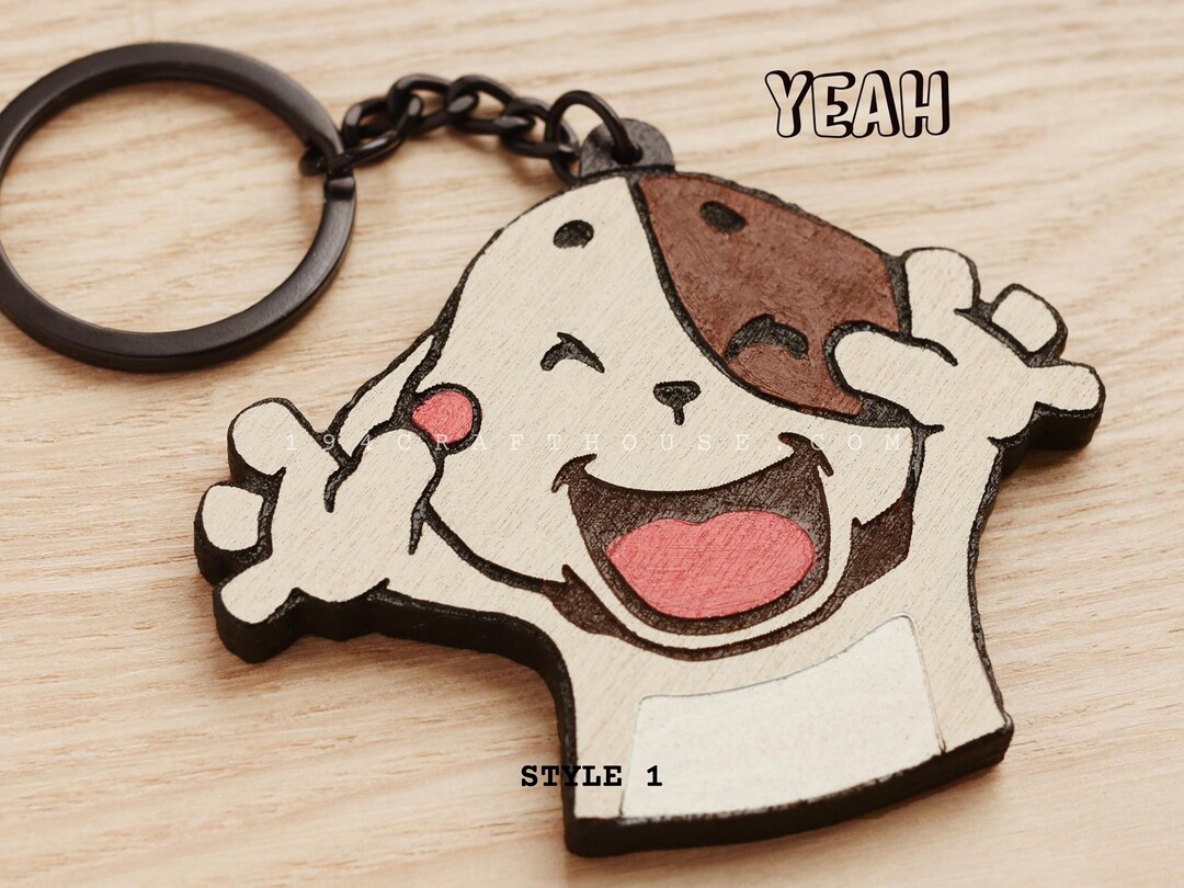 Homemade Dog Keychains Handmade Wooden Dog Keychain: Personalized Walnut Beech Wood Gift - Etsy