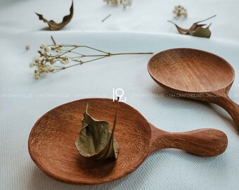 Hand Carved Cutty Spoon Personalized Gift, Coffee Tea Spoon Measuring Scoop, Wooden Cooking And Serving Utensils, Farmhouse Kitchen Decor