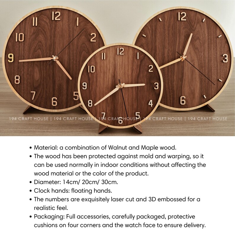 Personalized Wood Desk Clock: Engraved Corporate Logo Gift - Etsy