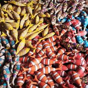 Recorte de peixe em madeira 3D inacabado, projetos de artesanato faça você mesmo, arte de parede costeira, decoração de parede para casa de praia no verão, brinquedos infantis para pintura à mão imagem 12
