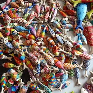 Recorte de peixe em madeira 3D inacabado, projetos de artesanato faça você mesmo, arte de parede costeira, decoração de parede para casa de praia no verão, brinquedos infantis para pintura à mão imagem 14