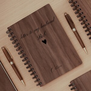 Carta para mi esposo/esposa/mamá/papá/hija, cuaderno personalizado y juego de bolígrafos, regalo para boda/aniversario/día de San Valentín/cumpleaños
