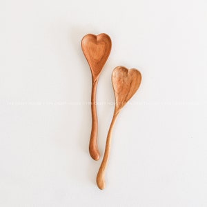 Wooden Heart Spoon For Decor, Engraved Spoons Personalized Birthday Gift For Her/ Gift For Him/ Gift For Mom/ Gift For Dad/ Gift For Kids