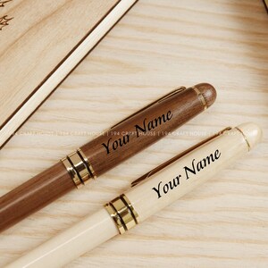 Stylo plume gravé avec support/cadeau personnalisé pour anniversaire/médecin/professeur/avocat/agent immobilier/patron/collègue/papa/lui/hommes/petit ami