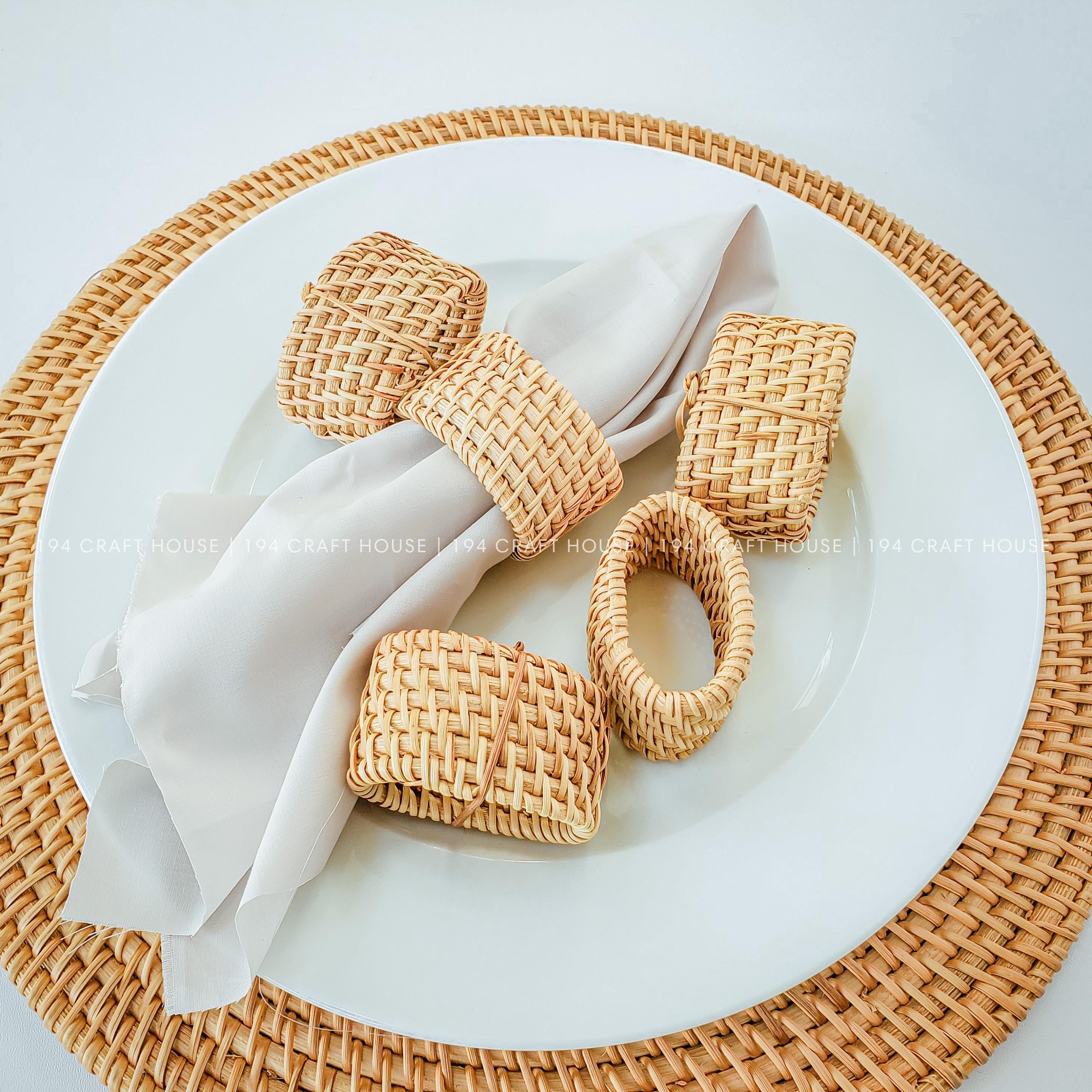 テーブルセッティング用ヴィンテージナプキンリング6個セット