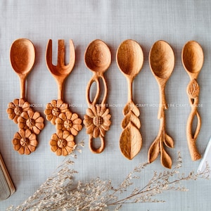 Personalized Wood Spoon and Fork Gifts for Kids, Cooking Utensils & Gadgets, Mud Kitchen, Nature Play, Potion Play, Montessori Sensory Play image 10