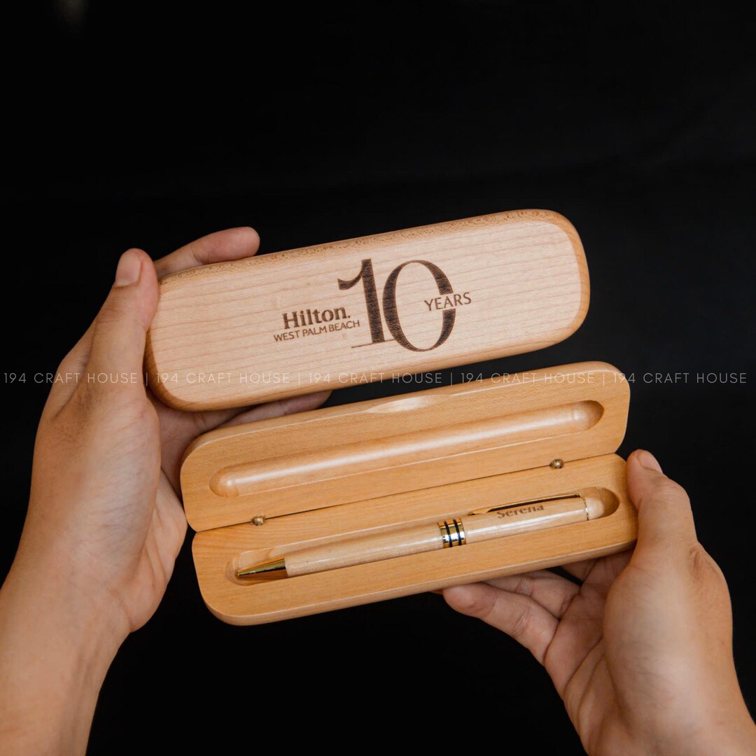 Engraved Wood Pen Set: Personalized Gift for Him, Dad, Teacher ...