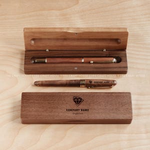 Custom Engraved Logo Pen With Case And Notebook, Office Set Personalized Gift for Corporate/ Business/ Client/ Employees/ Appreciation Gifts