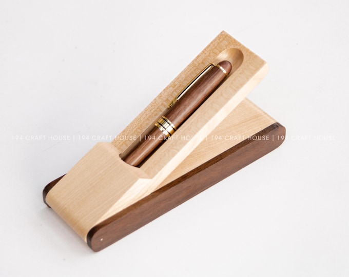 Engraved Wood Pen Holder & Pen Set: Personalized Gifts for Birthday, Graduation Gifts, Teacher Appreciation Gifts, Logo Corporate Gifts
