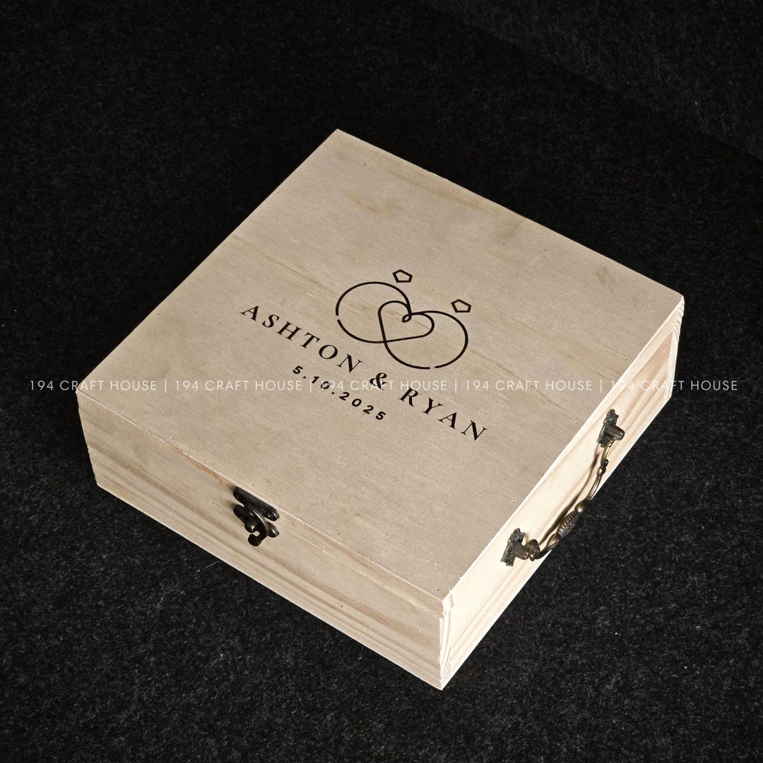 Personalized Engraved Wooden Box Wedding Keepsake Gift for Couple ...