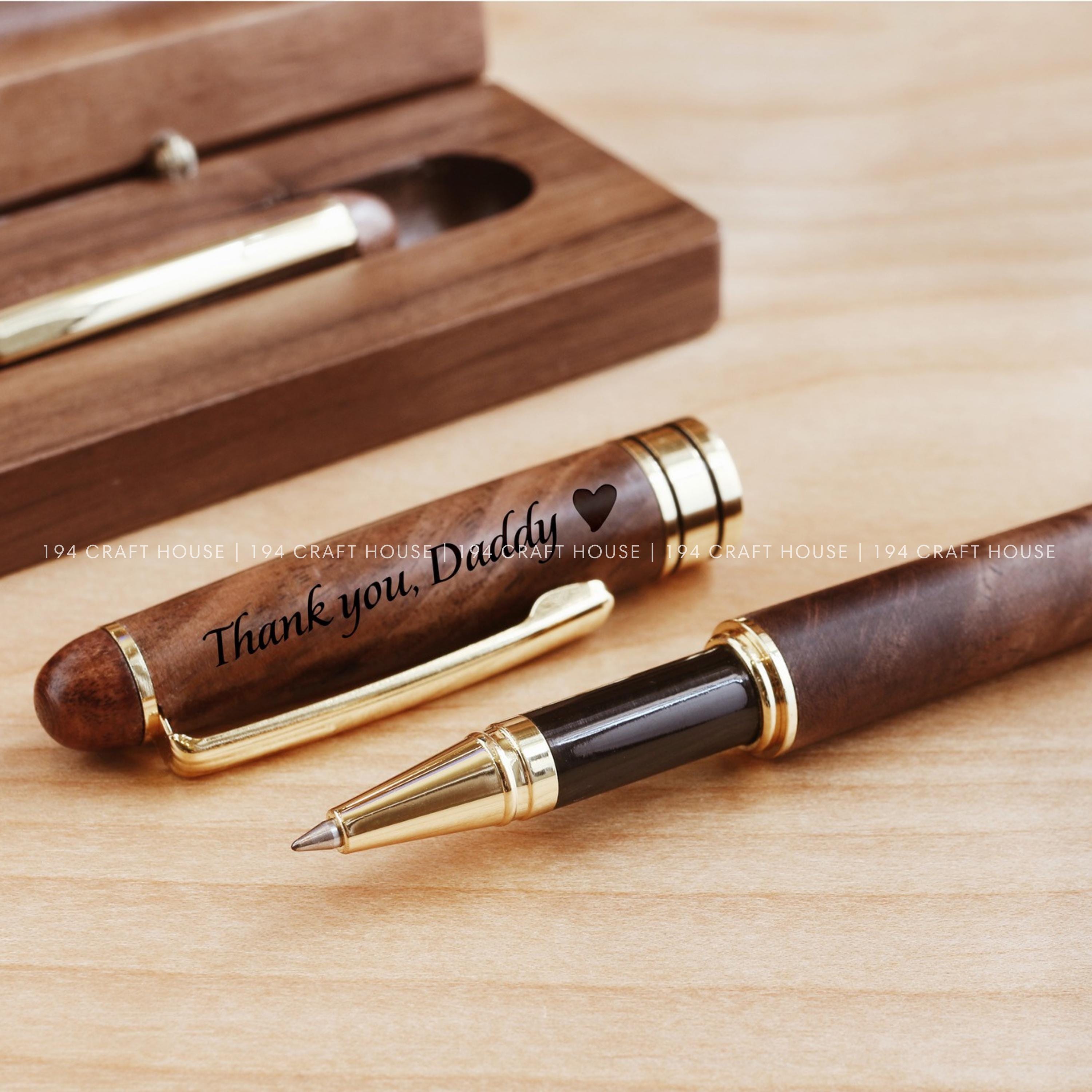 Engraved Wood Pen Set Engraved Name/ Logo/ Monogram, Personalized Gift ...