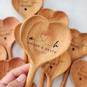 Personalized Wooden Spoon Bulk Wedding Favors For Guest, Wedding Gifts For Couple, Bridal Shower Favors, Baby Shower Favors, Thank You Gift