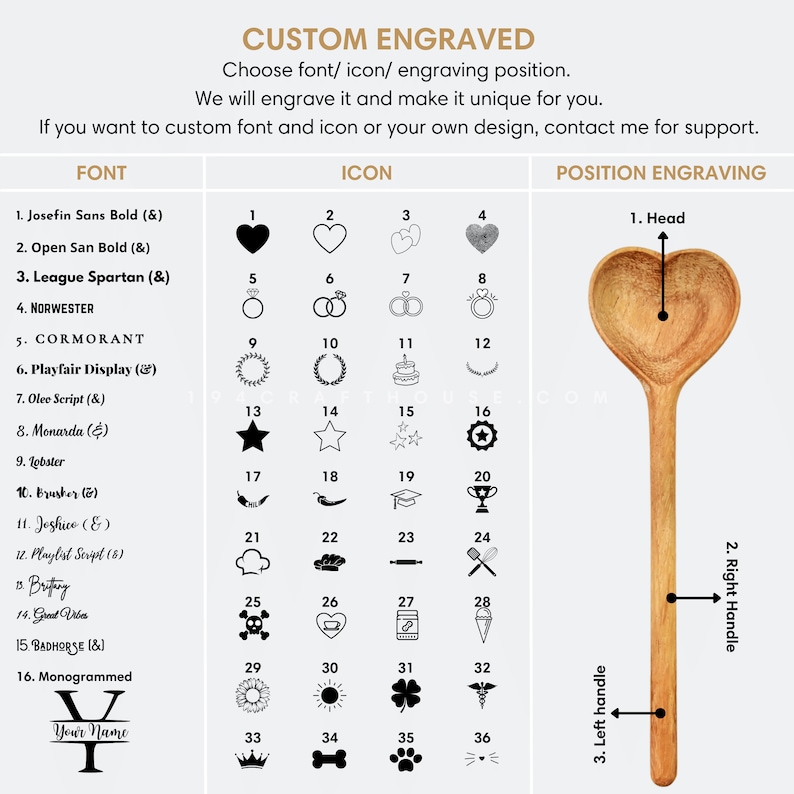 Handcrafted Wooden Leaf Spoon - Thumbnail 3